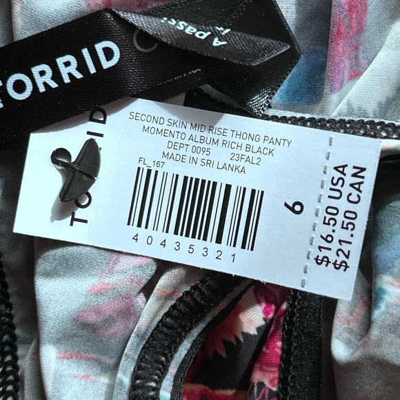 NWT Torrid 6 Curve Second Skin mid-rise thong panty, Torrid size 6. - Picture 3 of 7